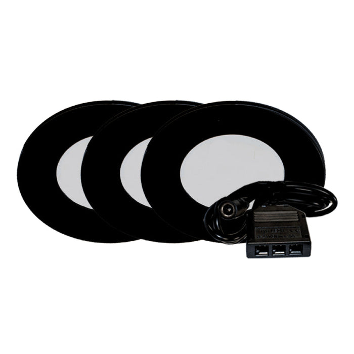 Westgate PL12-3KIT 3" LED Round Slim Puck Lights, 4000K, 3-Pack