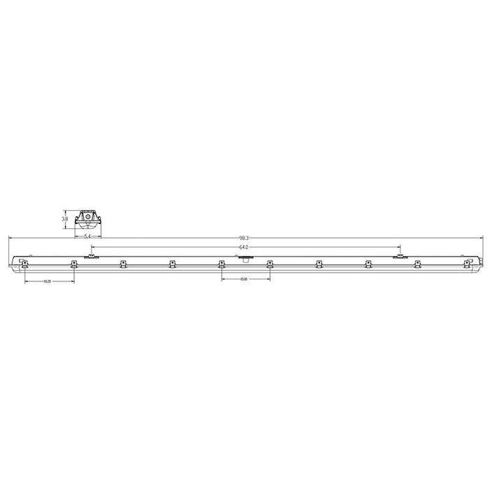 Lithonia Contractor Select CSVT 8-ft LED Vapor Tight Strip Light, 4000K