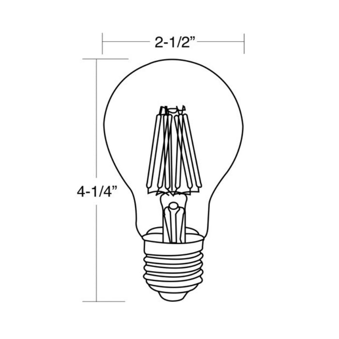 Westgate 7W LED A19 Filament Bulb, 2700K