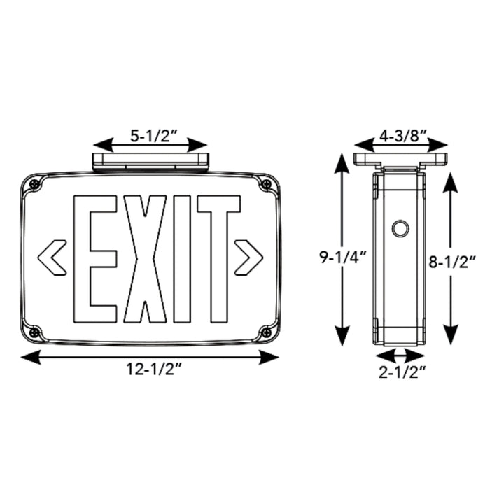 Westgate XT-WP-1 Wet Location LED Exit Sign, Single Face