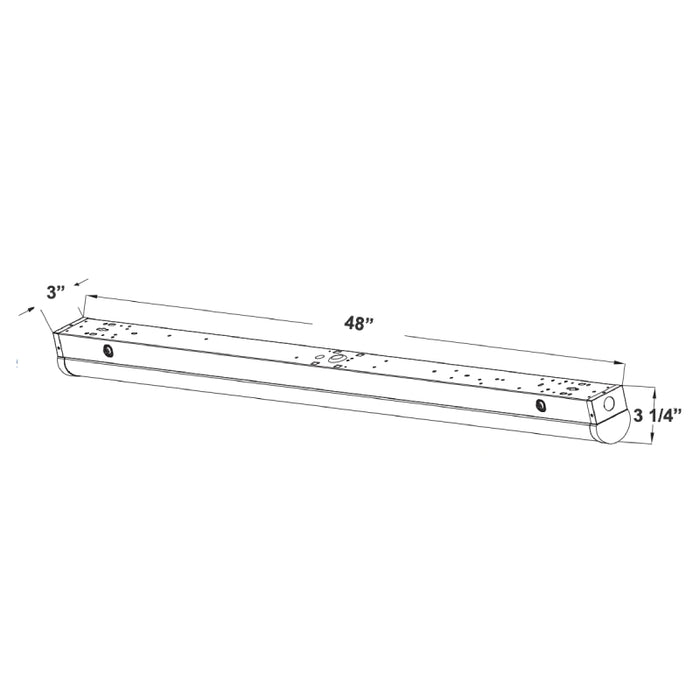 Westgate LSN 4-ft 25W/30W40W LED Narrow Strip Light with Sensor