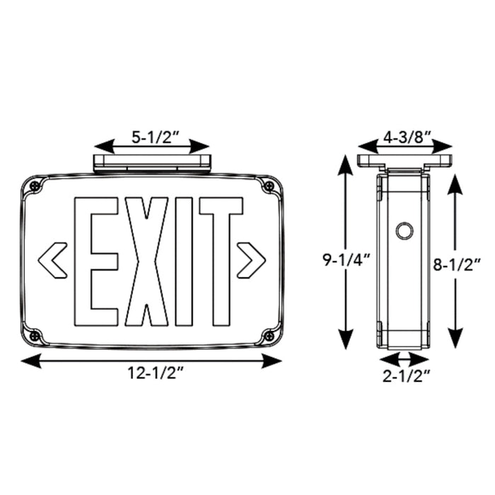 Westgate XT-WP-2 Wet Location LED Exit Sign, Double Face
