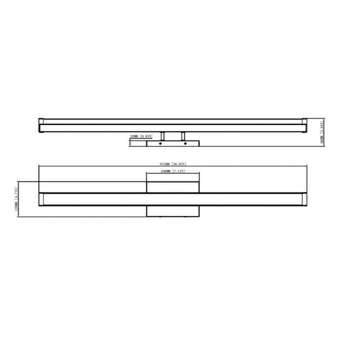 Westgate LVB 36" 24W LED Vanity Light, CCT