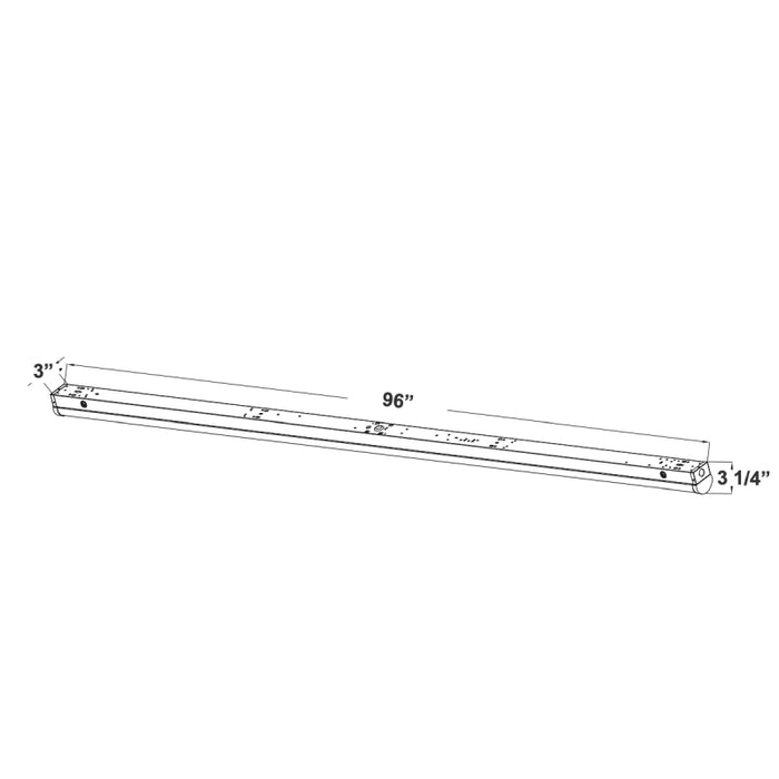 Westgate LSN 8-ft 50W/64W/80W LED Narrow Strip Light with Sensor & Emergency