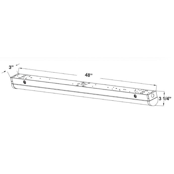 Westgate LSN 4-ft 25W/30W40W LED Narrow Strip Light with Sensor & Emergency