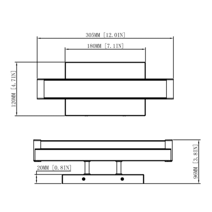 Westgate LVB 12" 8W LED Vanity Light, CCT