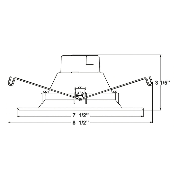 Westgate RDPF6 6" 10W/13W/17W LED Baffle Recessed Retrofit, 5CCT Selectable