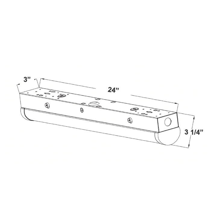 Westgate LSN 2-ft 20W LED Narrow Strip Light with Sensor & Emergency