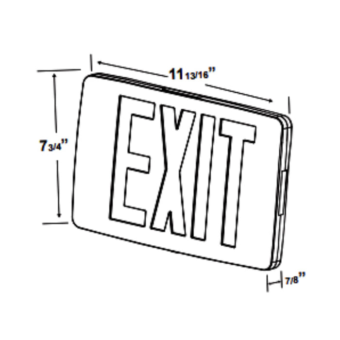 Westgate XD-TH-2 Thin Diecast LED Exit Sign, Double Face