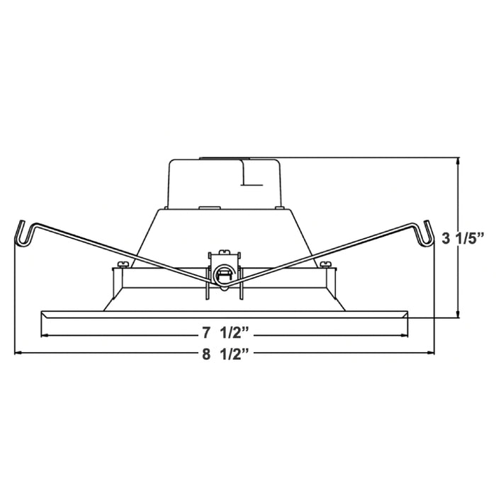 Westgate RDPF6 6" 13W LED Baffle Recessed Retrofit, 5CCT Selectable