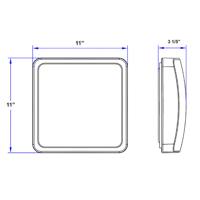 Westgate FCS 11" 20W LED Square Cloud Fixture, CCT