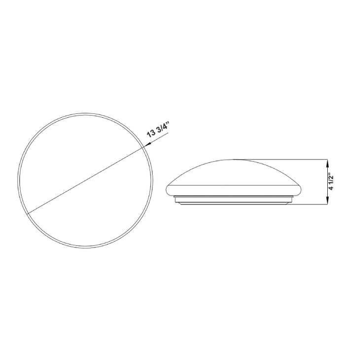 Westgate FCR 14" 24W LED Round Cloud Fixture, CCT