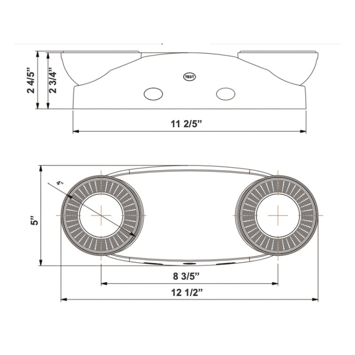 Westgate EL-HO LED 2-Head High-Output Emergency Light