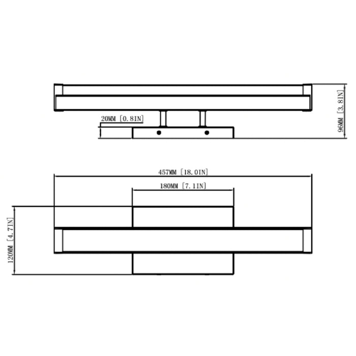 Westgate LVB 18" 12W LED Vanity Light, CCT