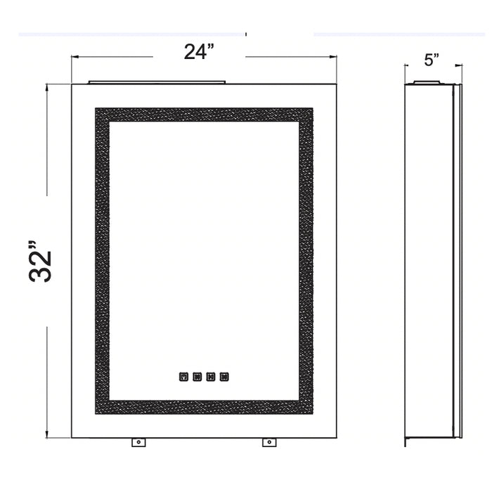 Westgate LMIR 32x24 35W LED Mirror And Cabinet Dimming With Defogger Feature, CCT