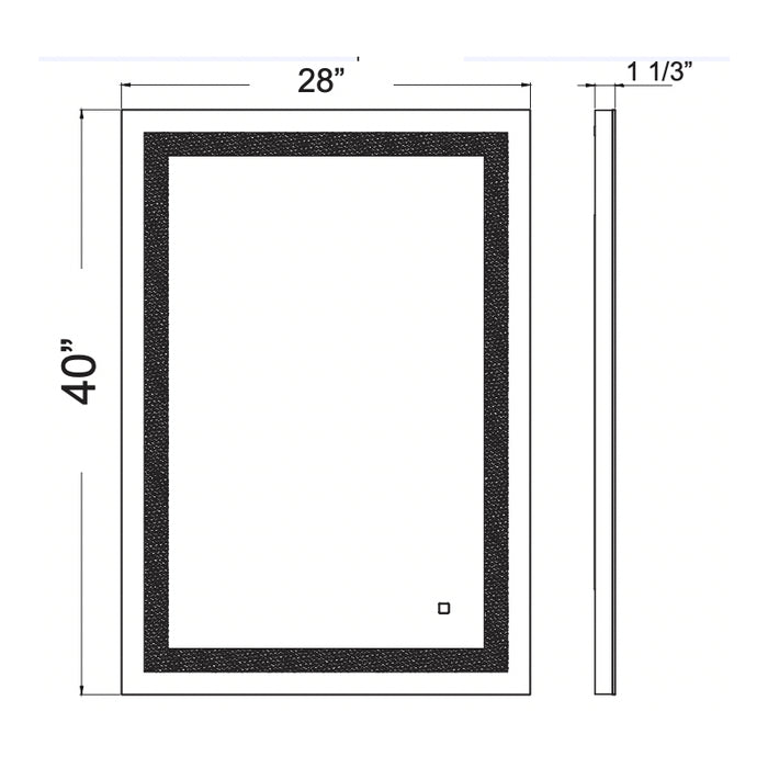 Westgate LMIR 40x28 48W LED Mirror And Cabinet Dimming With Defogger Feature, CCT