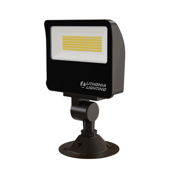 Lithonia Contractor Select ESXF1 6"Wide, 9-34W LED Flood Light,Photocell,Adjustable Lumens, Selectable CCT, 120-277V