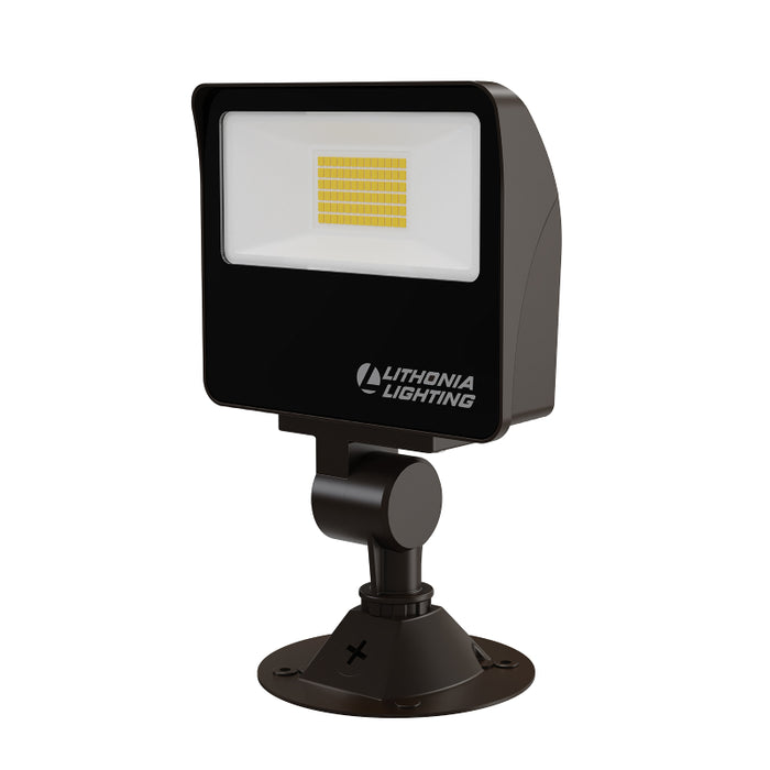Lithonia Contractor Select ESXF1 6" 17W LED Flood Light, Photocell, 2500 Lumen, Selectable CCT, 120-277V