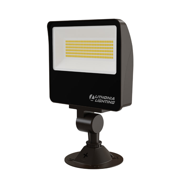 Lithonia Contractor Select ESXF2 Alo 56W LED Flood Light with Photocell, Knuckle/Yoke Mount, CCT Selectable