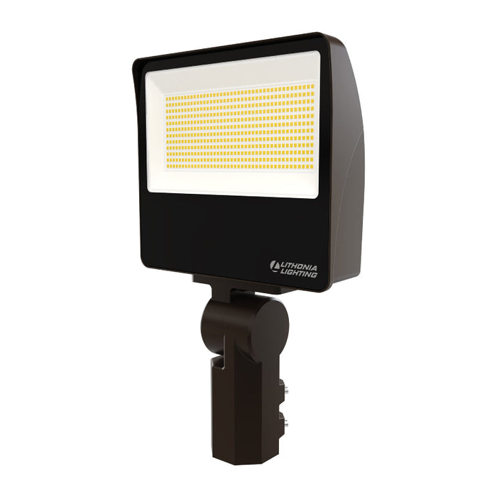 Lithonia Contractor Select ESXF4 Alo 150W LED Flood Light with Photocell, Knuckle/Yoke Mount, CCT Selectable, 120-347V