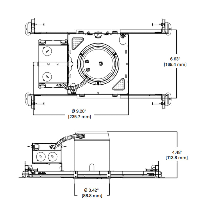 Halo H35ICAT 3" Shallow Recessed New Construction Housing