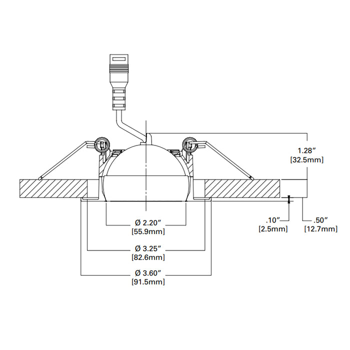 Halo HLA3S 3" Square LED Directional Downlight with Remote Driver / Junction Box