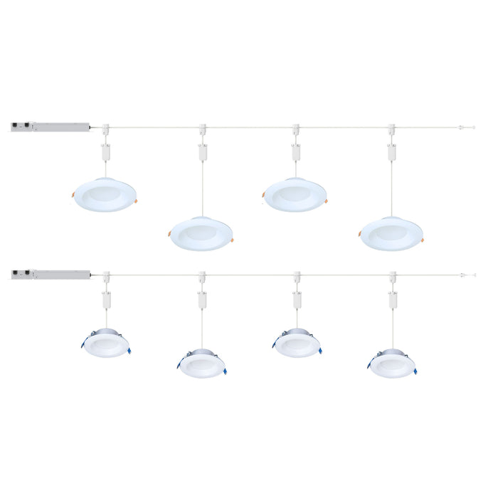 Halo LTQL6069S1EDM-4PK 6" QuickLink Low Voltage Phase Cut Canless Downlights (4-Pack Kit Including Driver)