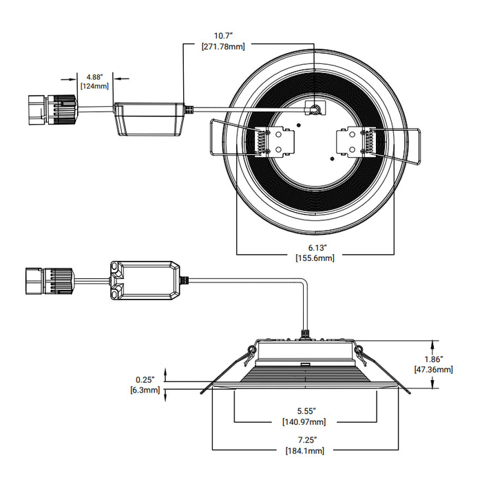 Halo RLQL6069SE010DM 6" QuickLink Low Voltage 0-10V Canless Downlight (Driver NOT included)