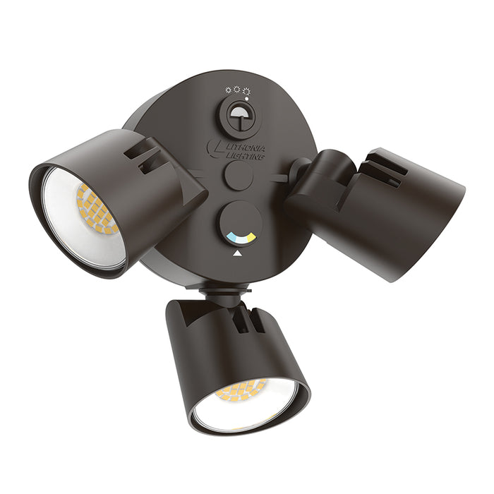 Lithonia HGX-ALO 36W 3-Head HomeGuard LED Security Floodlight, Switchable CCT