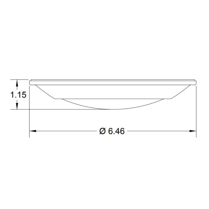 Juno Contractor Select JSBT 4" SlimBasics Tapered LED Surface Mount Disk Light, 3000K