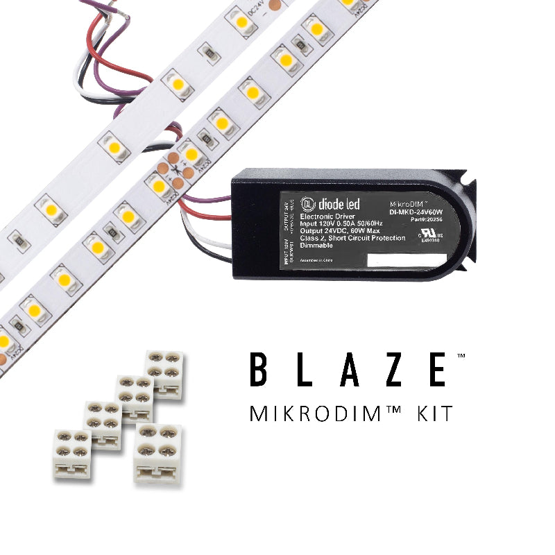 Diode LED Blaze LED Tape Light Kits, MikroDIM Power Supply