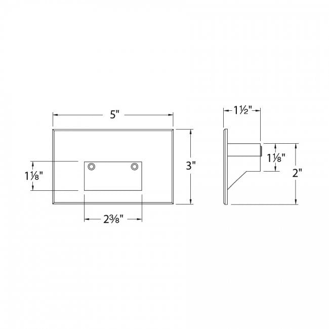WAC WL-LED100F LEDme 5" LED Step Light, 277V, Red