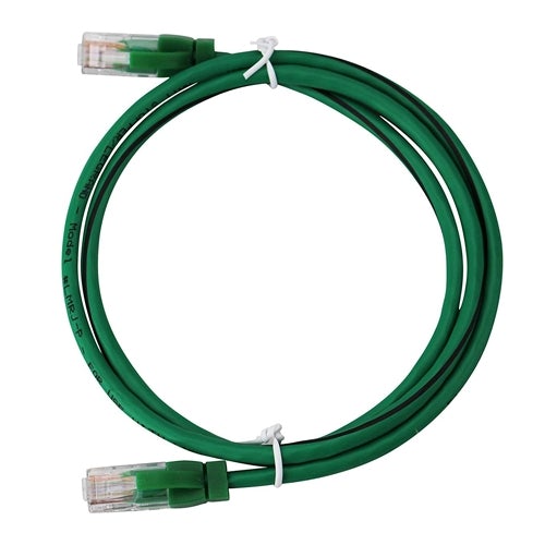 Green cable with black stripe (3')