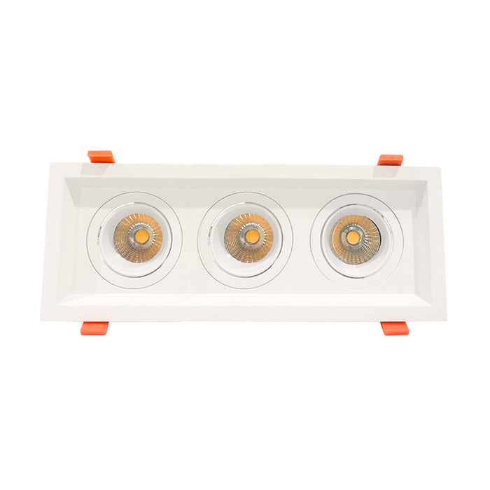 Westgate LRD 11" Architectural Winged Recessed Lights, Triple Slot, 5000K