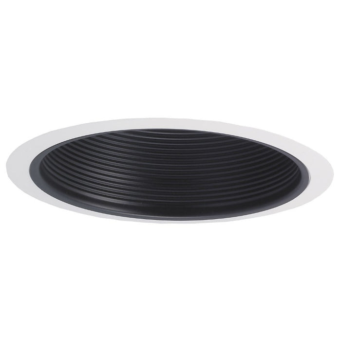 Nora NTM-30 6" Black Stepped Baffle with White Plastic Ring