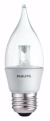 PHILIPS 3.5W BA12 LED E26 Dimmable Bent Tip Candle Bulb
