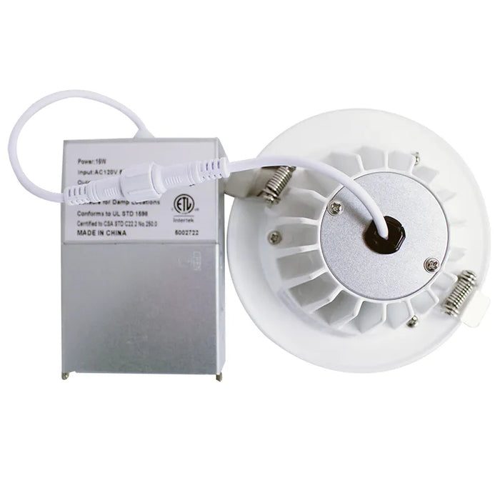 Westgate RDL4S-SB 4" LED Round Snap-In Recessed Light, 5CCT Selectable