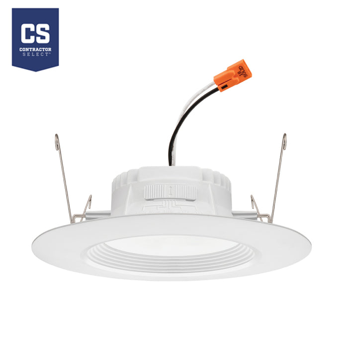 Juno Contractor Select RB56 SWW5 RetroBasics 5"/6" Switchable White LED Baffle Trim Kit, 5CCT Selectable, 860 Lumens, 120V,