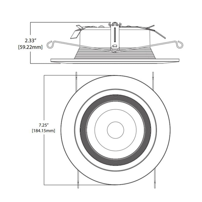 Halo RL56 5"/6" 17.6W LED Recessed Retrofit Baffle, 3500K, 1200 Lumens, 120V, Dimmable, Matte White