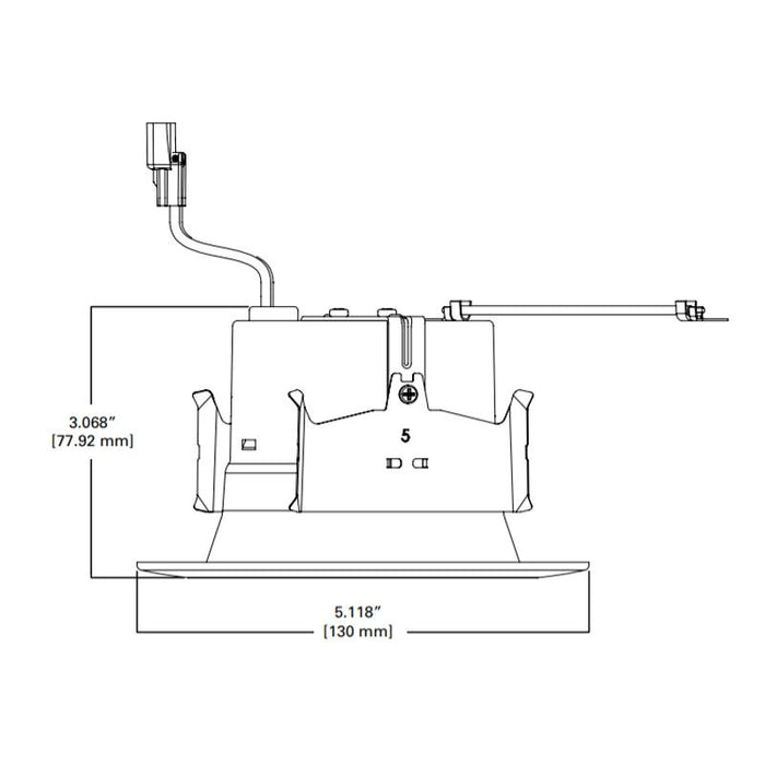 Halo RL4 4" All-Purpose 8.5W LED Deep Baffle Retrofit Module, 3000K, 600 Lumens, 120V, Matte White