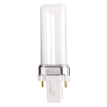 Satco S8305 7W T4 Twin Tube 2-Pin CFL Bulb, 5000K