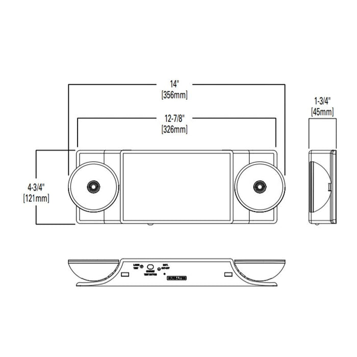 Sure-Lites SEL50SD 50 Feet Coverage LED Emergency Light, Self Diagnostic