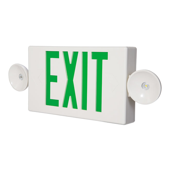 Sure Lites LPXC25 LED Polycarbonate Emergency Light Exit Sign Combo, 25 Feet Coverage, No Self-Diagnostics, White