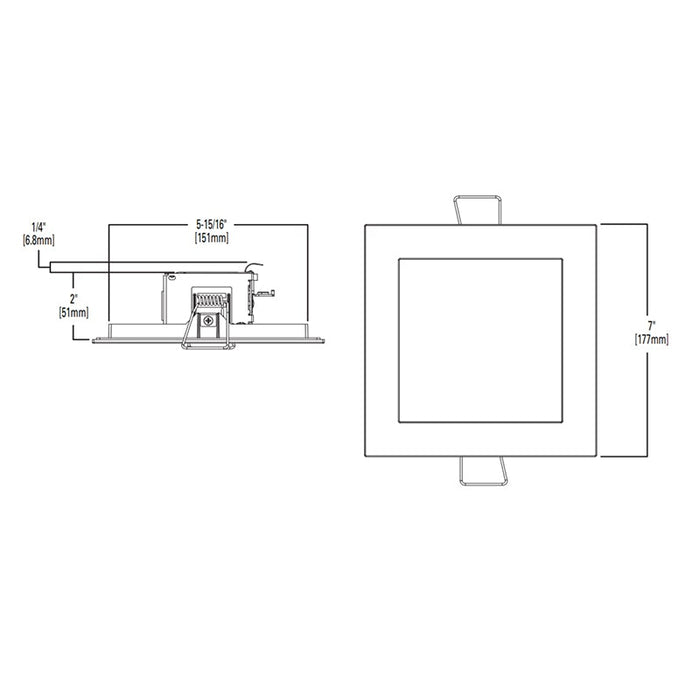 Halo SMD4S6-DM 4" Square Surface Mount Downlight - Direct Mount