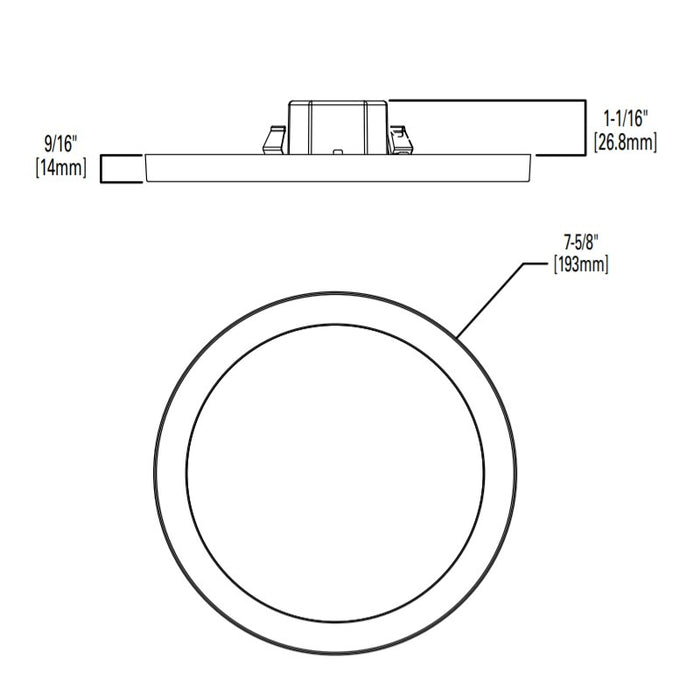 Halo SMD6R 6" 15W LED Round Surface Mount Downlight, 3000K, 120V