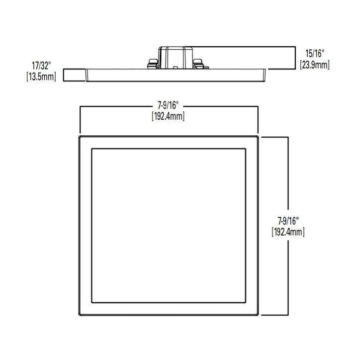 Halo SMD6R 6" 15W LED Square Surface Mount Downlight, 3000K, 120V, CA