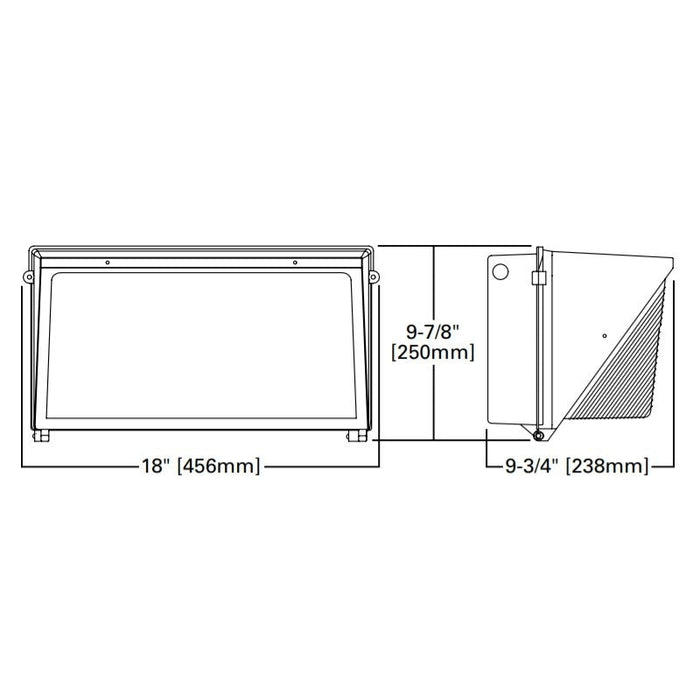 Lumark WPLLED Wal-Pak Large 82W LED Glass Wall Pack with Button Photocontrol